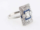 4ct Asscher Cut Diamond Engagement Ring Art Deco Milgrain 14k White Gold Finish
