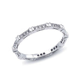0.7ct Round Cut Diamond Stylish Eternity Wedding Ring Band 14k White Gold Finish