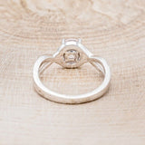 2ct Round Cut Simulated Peach Morganite Infinity Halo Ring 14k White Gold Plated