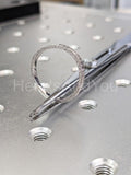 0.3ct Round Black Simulated Diamond Vintage-Inspired Band 14k White Gold Plated