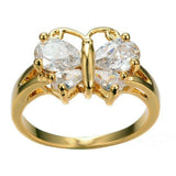 2.5ct Pear Diamond Engagement Ring 14k YellowGold Over Butterfly Unique Design