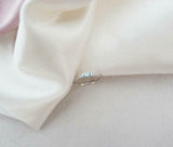 0.2ct Engagement Ring Baguette Cut Blue Aquamarine Trilogy 14k White Gold Finish