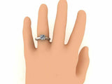 1ct Round Cut Diamond Engagement Ring Milgrain Solitaire 14k White Gold Finish