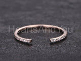 0.15ct Round Cut Moissanite Anniversary Women Wedding Band 14k Rose Gold Plated