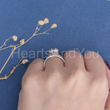 2ct Round Cut Simulated Morganite Floral Engagement Ring 14k Rose Gold Plated