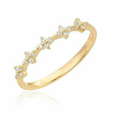 1ct Round Cut Diamond Wedding Band 14k White Gold Finish Thin Minimalist Petite