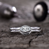 1ct Engagement Ring Marquise Cut Diamond Bridal Set Design 14k White Gold Finish