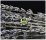 2ct Oval Cut Green Peridot Engagement Ring 14k Yellow Gold Finish Halo Solitaire
