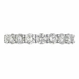2.72ct Round Cut Diamond Wedding Ring Band Full Eternity 14k White Gold Finish