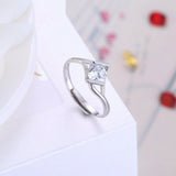 0.5ct Round Cut Diamond Engagement Ring 18k White Gold Finish Solitaire Promise