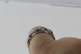 Infinity Design Wedding Ring Band 0.4ct Round Cut Diamond 14k White Gold Finish