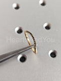 0.2ct Round Black Simulated Diamond Half Eternity Curved Band 14k Gold Plated