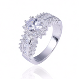 3ct Oval Cut VVS1 Diamond Engagement Ring 14k White Gold Finish Cocktail Wedding