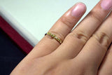 0.45ct Wedding Band Round Cut Yellow Sapphire Anniversary 14k White Gold Finish