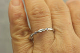 2Ct Round Cut Blue Tanzanite Diamond Petite Wedding Band 14K White Gold Finish