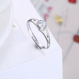 0.6ct Round Cut Diamond Engagement Ring 14k WhiteGold Finish Solitaire for Women