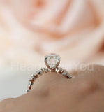 2.2ct Elongated Oval Cut Simulated Diamond Accented Ring 14k White Gold Plated
