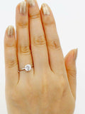 Solitaire Engagement Ring 0.3ct Round Cut VVS1D Diamond 14k White Gold Finish
