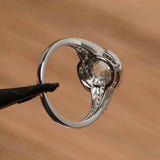 2.4ct Oval Cut Blue Aquamarine Double Halo Engagement Ring 14k White Gold Finish