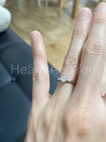 0.5ct Round Cut Moissanite Solitaire Women Engagement Ring 14k White Gold Plated