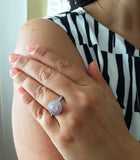 Double Halo Solitaire Engagement Ring 2ct Round Cut Diamond 14k WhiteGold Finish