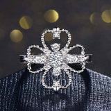 1.2ct Round Cut Diamond Engagement Ring Clover Leaf Fancy 14k White Gold Finish