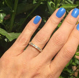 2ct Wedding Band Princess Cut Diamond Milgrain Stackable 14k Yellow Gold Finish