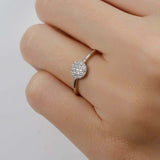 1ct Round Cut Diamond Engagement Ring Promise Minimalist 14k White Gold Finish
