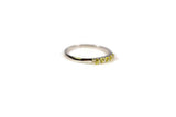 0.3ct Wedding Ring Band Round Cut Yellow Sapphire Minimalist 14k White Gold Over
