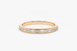 0.5ct Baguette Simulated Diamond Channel Set Wedding Band 14k Yellow Gold Plated