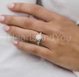 0.5ct Round Cut Moissanite Solitaire Women Engagement Ring 14k Rose Gold Plated