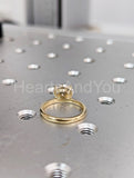 0.5ct Oval Simulated Diamond Solitaire Engagement Ring 14k Yellow Gold Plated