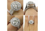 2ct Round Cut Diamond Antique Solitaire Engagement Ring 14k White Gold Finish