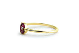 0.4ct Marquise Pink Ruby Cluster Minimalist Engagement Ring 14k Yellow Gold Over