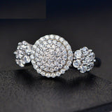 2.6ct Round Cut VVS1D Diamond Engagement Ring 14k White Gold Finish Double Halo