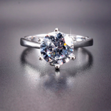 0.75ct Round Cut Diamond Engagement Ring 14k White Gold Finish 6 Prong Solitaire