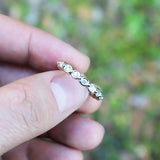 1.6ct Round Cut Diamond Vintage Eternity Wedding Ring Band 14k White Gold Finish