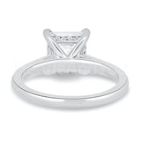 2ct Princess Simulated Diamond Hidden Halo Engagement Ring 14k White Gold Plated