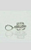 0.75ct Round Cut Moissanite Halo Pendant 14k White Gold Plated NO CHAIN