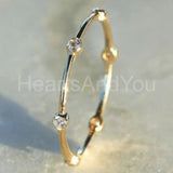 0.3ct Round Cut Moissanite Eternity Bezel Set Wedding Band 14k YellowGold Plated