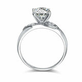1.7ct Round Cut Diamond Engagement Ring Solitaire with Accent 14k WhiteGold Over
