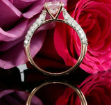 2ct Round Brilliant Cut Diamond Solitaire Engagement Ring 14k Rose Gold Finish