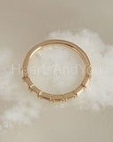 0.2ct Baguette Simulated Diamond Half Eternity Wed Band 14k Yellow Gold Plated