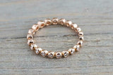 1.2ct Round Cut Diamond Wedding Band 14k RoseGold Finish Bezel Set Full Eternity