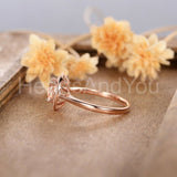 1.5ct Oval Cut Simulated Morganite Halo Engagement Ring 14k Rose Gold Plated