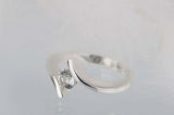 0.5ct Round Cut Diamond Engagement Ring Solitaire ByPass 14k White Gold Finish