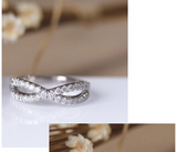 1.6ct Round Cut Diamond Wedding Ring 14k White Gold Finish Infinity Split Band