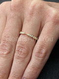 0.2ct Round Cut Moissanite Bow Tie Shaped Wedding Band 14k Yellow Gold Plated