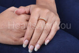 0.3ct Round Cut Moissanite Anniversary Women Wedding Band 14K Yellow Gold Plated