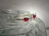1ct Round Cut Pink Ruby 5 Stone Stackable Wedding Band Ring 14k WhiteGold Finish